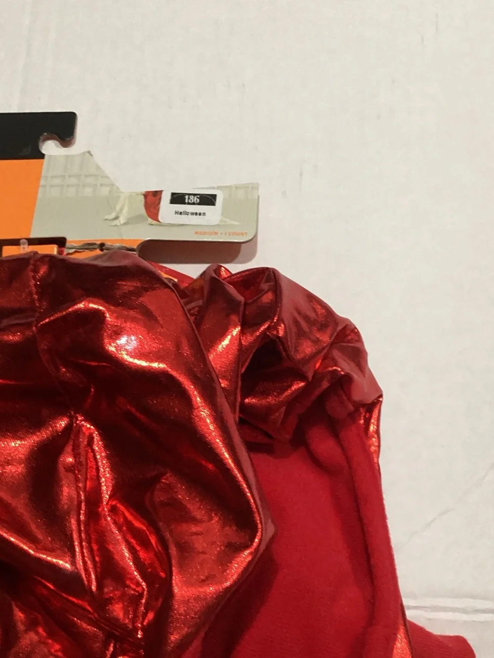 Hydy Peek! Red Shiny Devil Dog Costume - Medium
